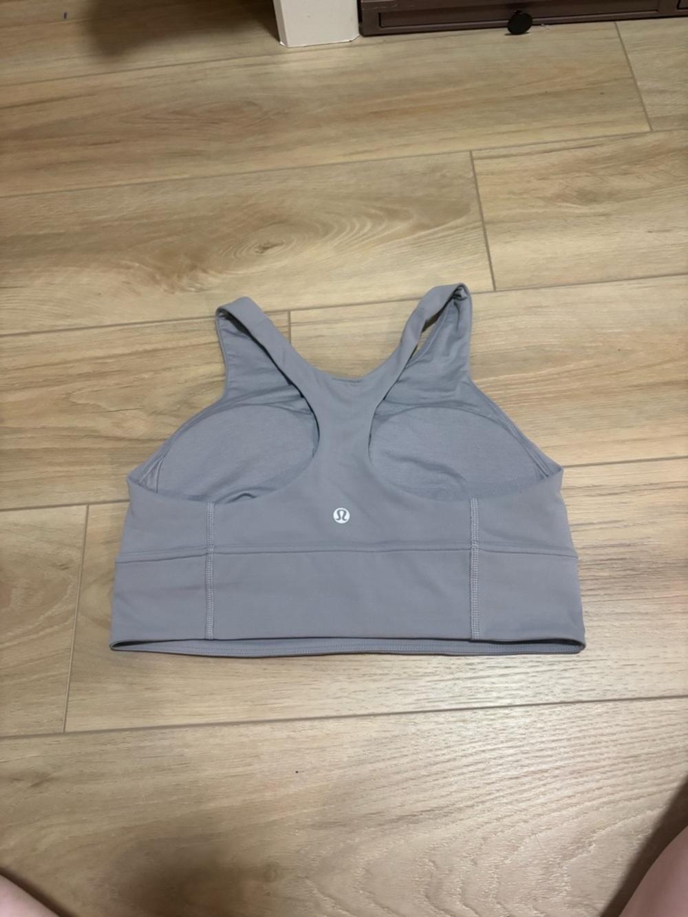 lululemon athletica Grey High-Support Racerback Sports Bra